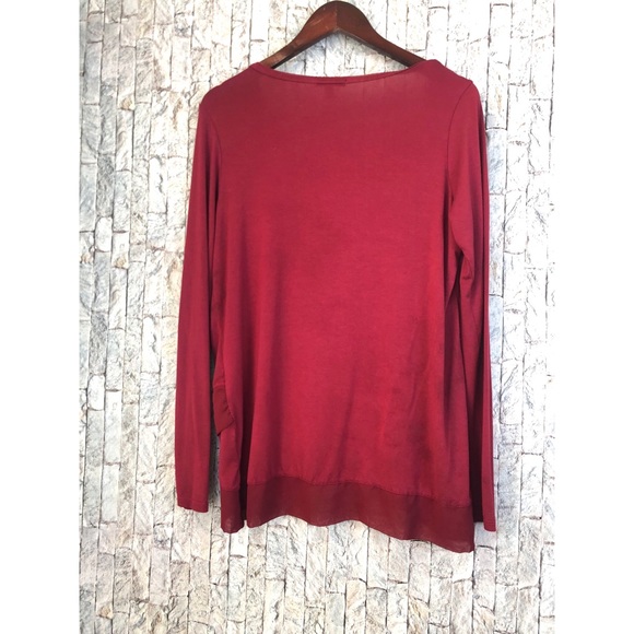 Anthropologie Bordeaux Burgundy Top - Picture 2 of 4